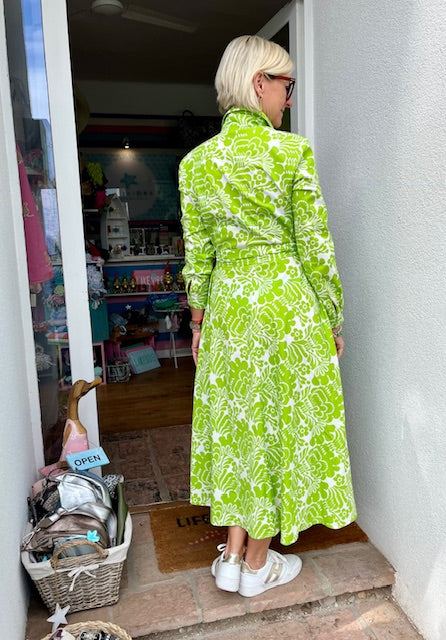 Hemdblusenkleid "Green Flower"