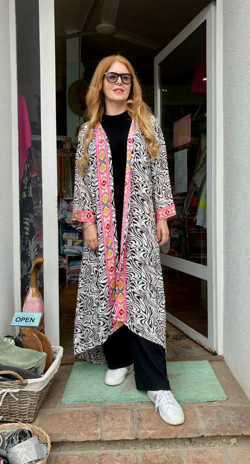 Seiden Kimono Print Zebra