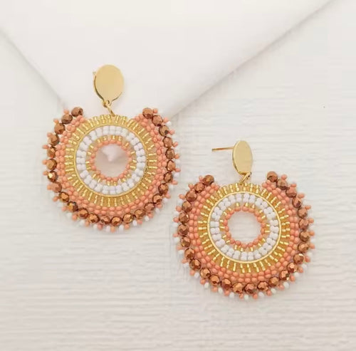 Ohrstecker Beads "Cappuccino"