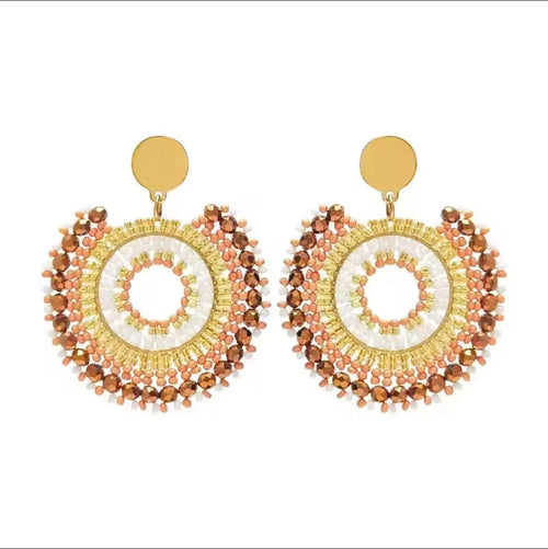 Ohrstecker Beads "Cappuccino"