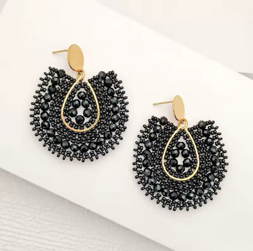 Ohrstecker Beads "Black Beauty"