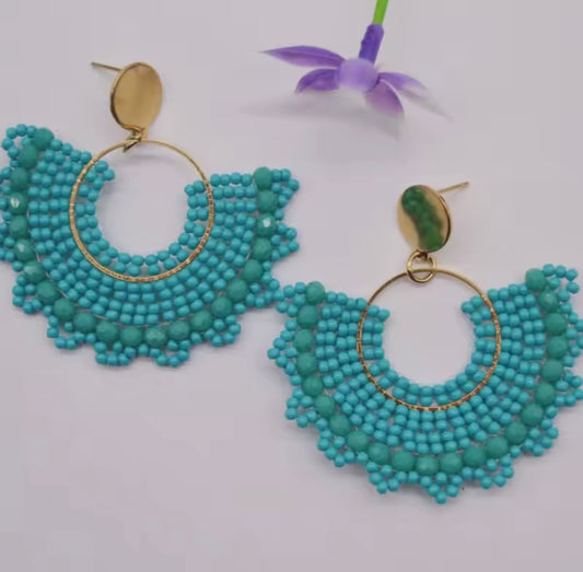 Ohrstecker Miyuki Beads "Turquoise Summer" 2