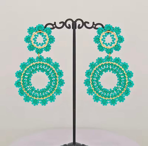 Ohrstecker Beads "Double Turquoise"