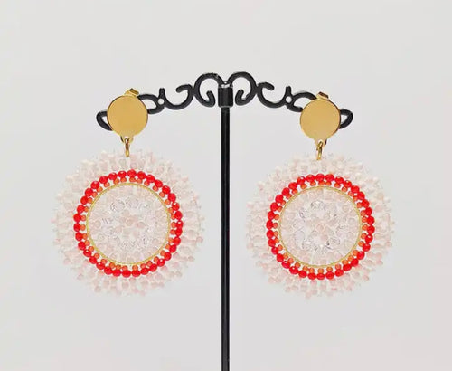 Ohrstecker Beads "Flamingo"