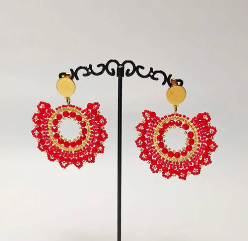 Ohrstecker Beads "Flamenco"