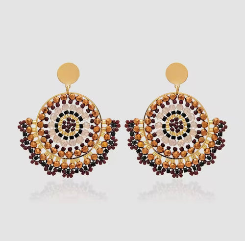 Ohrstecker Beads " Toffee"