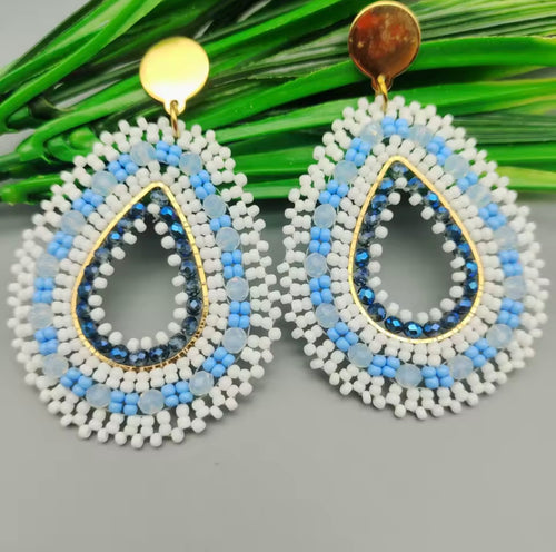 Ohrstecker Beads "Blue Summer"