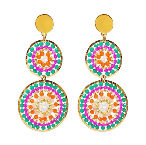 Ohrstecker Beads " Double Colour Explosion"