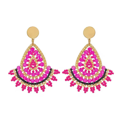 Ohrstecker Beads "Pink Raindrops"