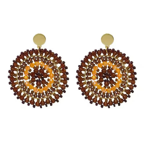 Ohrstecker Beads " Cafe au Lait"