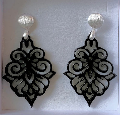 Hornohrringe Viola silber