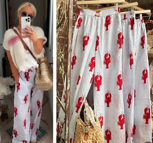 Hose "Lobster and Stripes" Blue