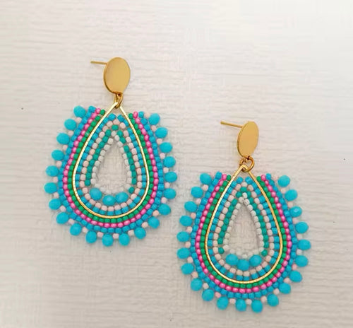 Ohrstecker Beads "Turquoise Summer"