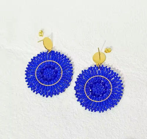 Ohrstecker Beads "Deep Blue Addict"