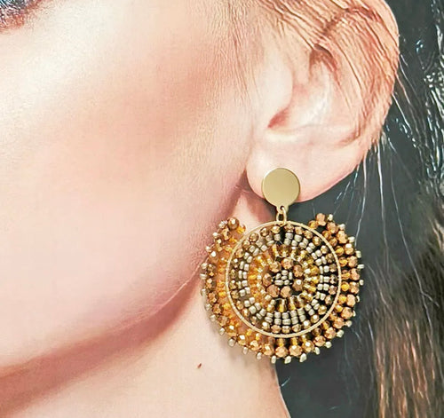 Ohrstecker Beads "Brown Sugar"