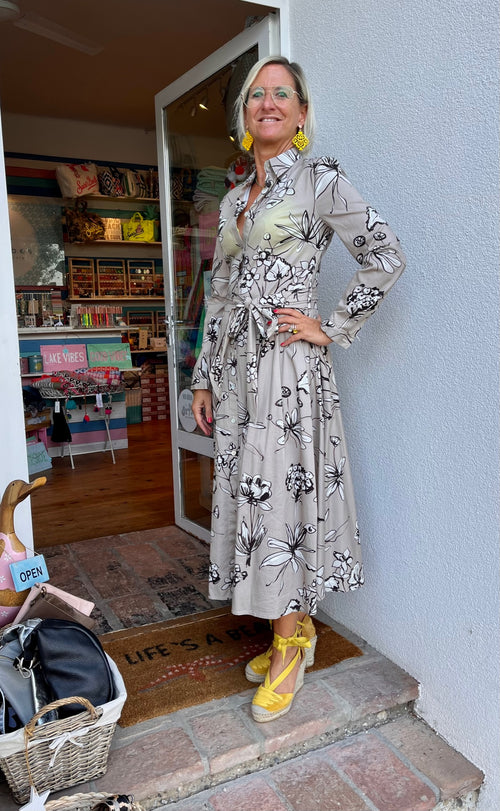 Hemdblusenkleid beige Flowers