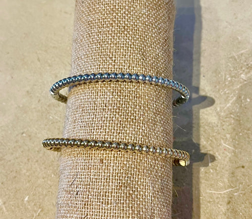 Edelstahlspange Perlen