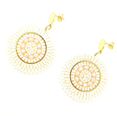 Ohrstecker Beads "White Summer"