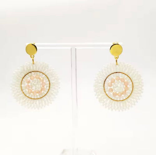 Ohrstecker Beads "White Summer"