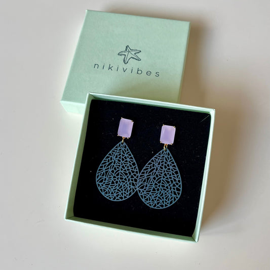 Ohrringe "Bi Colour" gold grey/soft pink