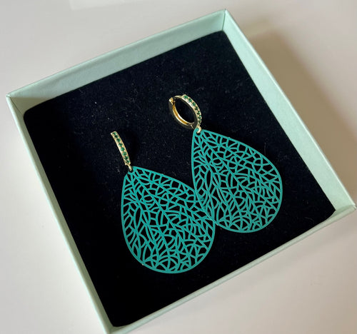 Creole "Filigran Beauty" Petrol