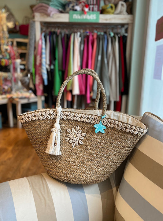 Bast Korb "Muschel Addict" Size L