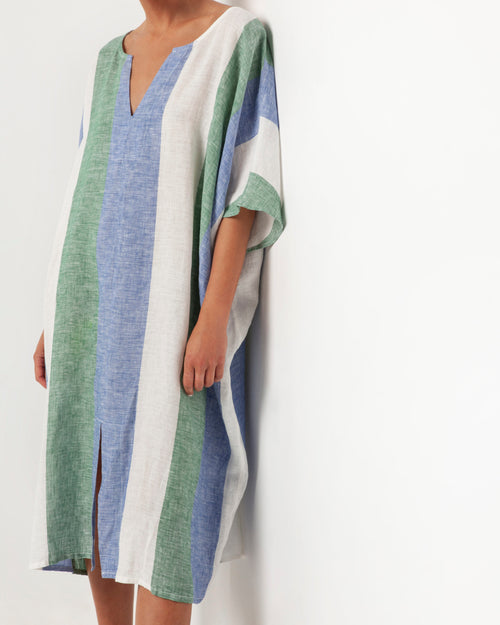 Kaftandress Stripes blue