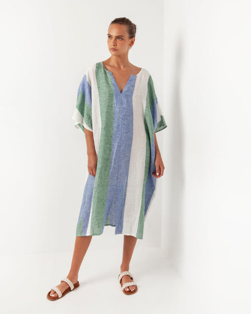 Kaftandress Stripes blue