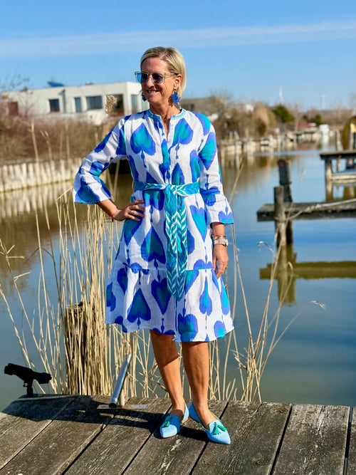 Dress Saffron Ikat Petrol