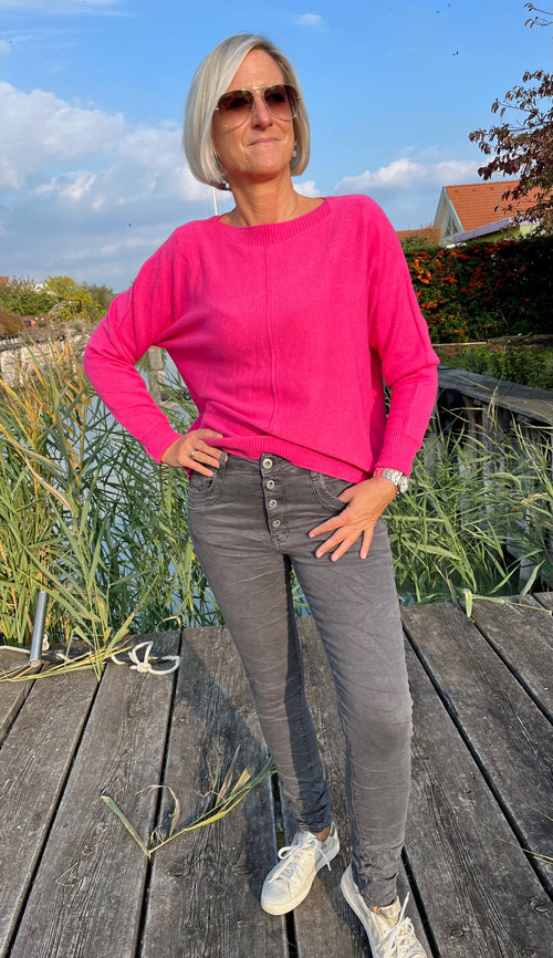 Stretch Jean grey Button