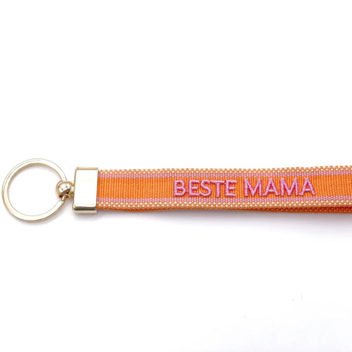 Key Ring "Beste Mama" apricot/soft pink