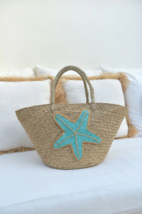 Hot Lava Korb Starfish natural/azure