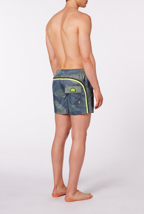 Short  medium 14 inch Camounflage grey