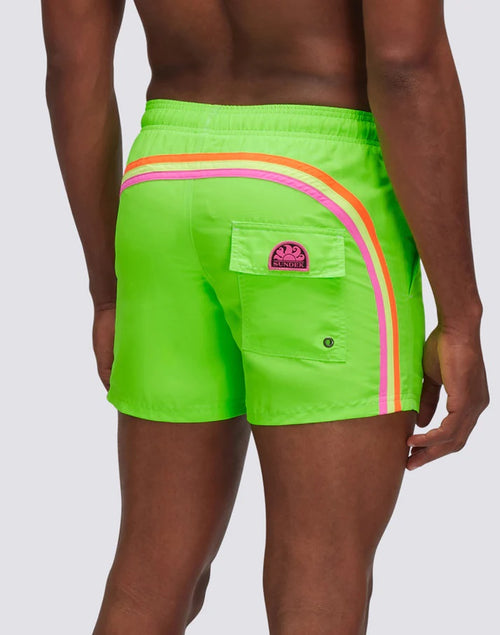 Short 14 inch fluo green/pink