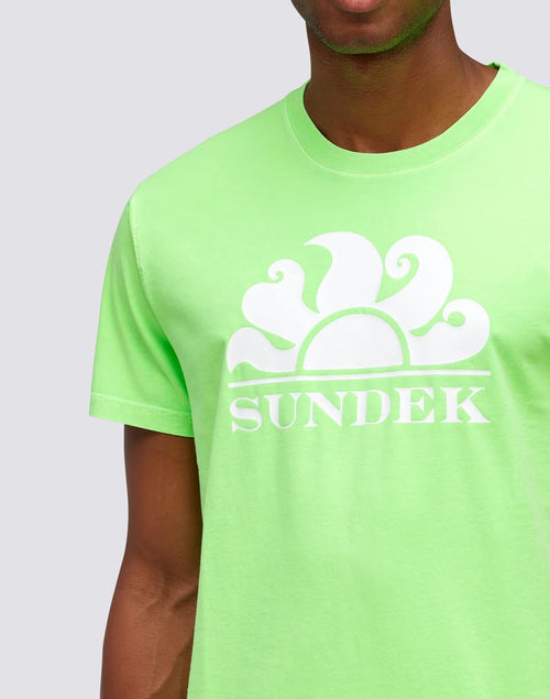 T-Shirt Sundek Logo neon green