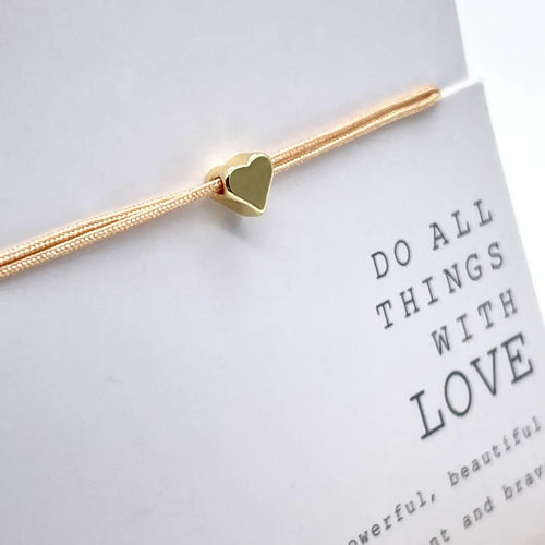 Armband "Mini Herz" sand/gold