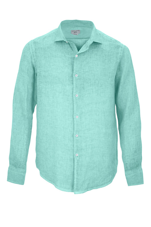 Leinen Hemd Positano mint