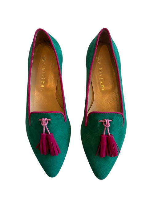 Tassel Loafer Verde/Fuxia