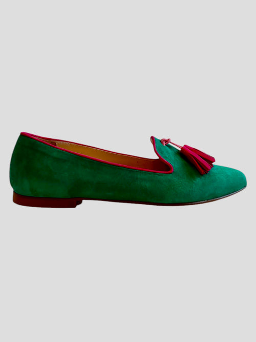 Tassel Loafer Verde/Fuxia