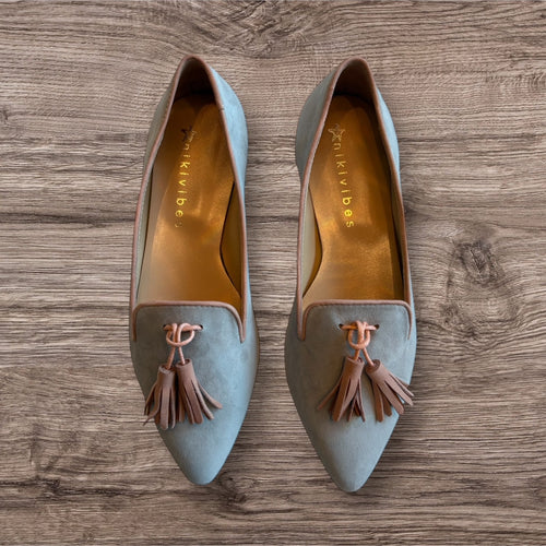 Tassel Loafer Cemente/Nude