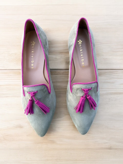 Tassel Loafer Beige/Pink