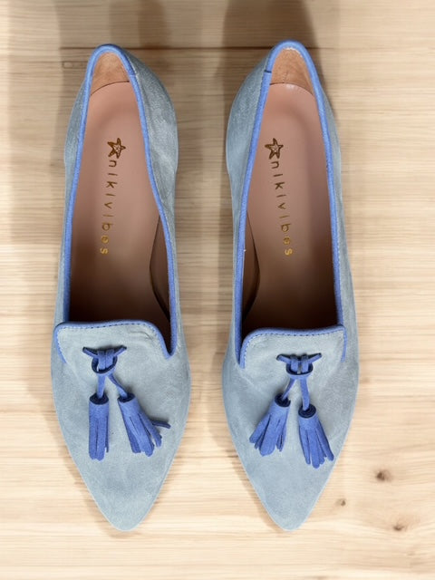 Tassel Loafer Cemente/lilac-blue