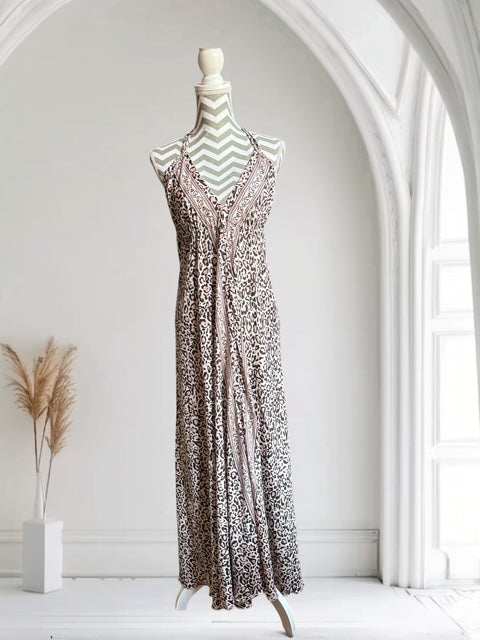 Seiden Dress Mare long Print Leo