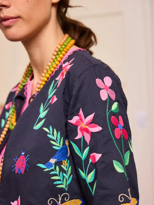 Pine Jacket Navy/Mexican Embroidery