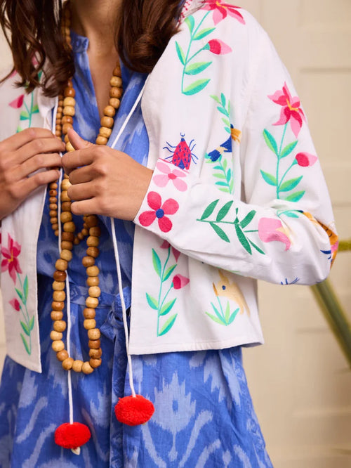 Pine Jacket White/Mexican Embroidery