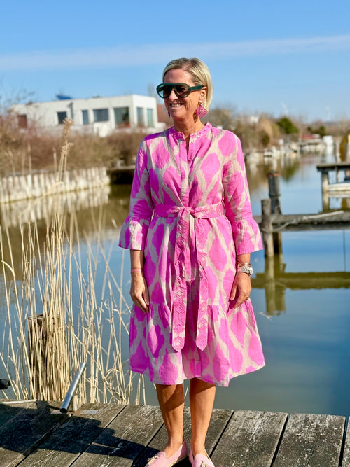 Dress Saffron Ikat Pink