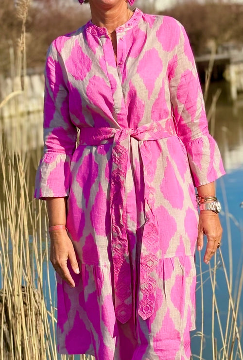 Dress Saffron Ikat Pink