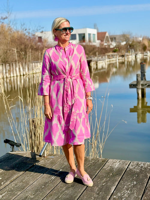 Dress Saffron Ikat Pink