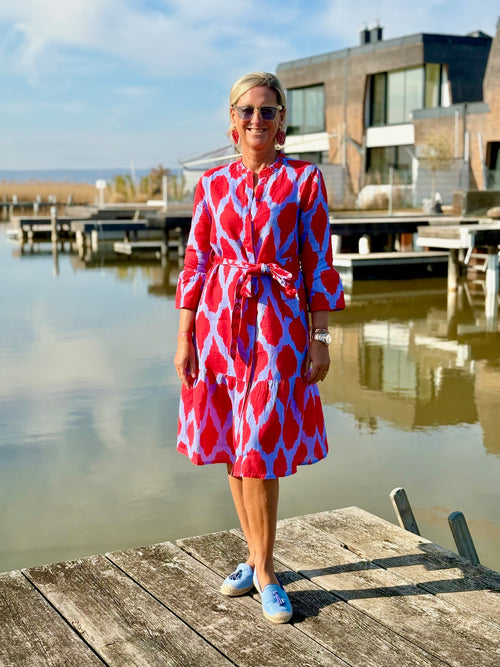 Dress Saffron Ikat Red