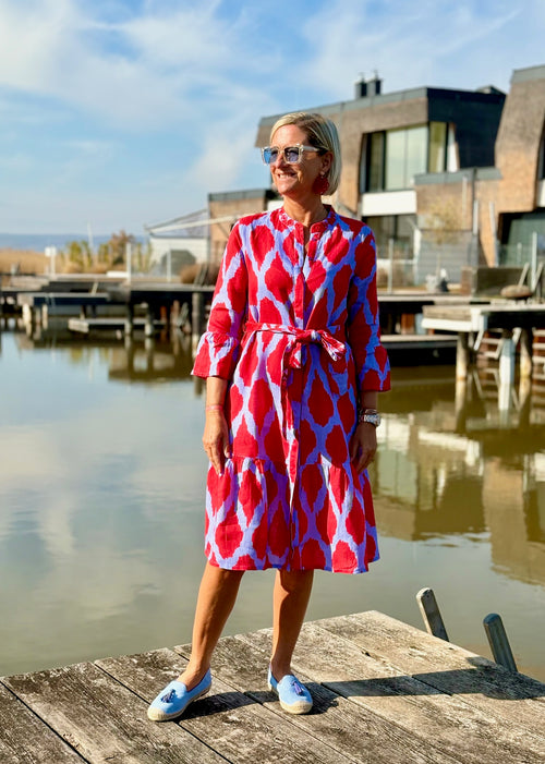 Dress Saffron Ikat Red